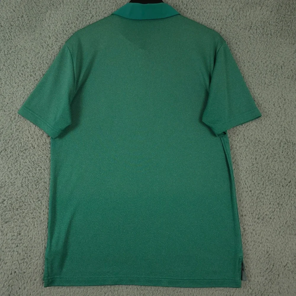 Adidas Polo Shirt Mens Medium Green Climachill Performance Wolf 1885‎ Logo Golf